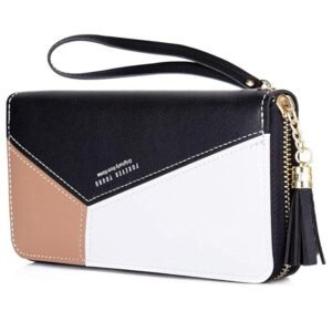 PALAY® Women's Long Wallet Tassel PU Leather Multi- Slots Girls Zipper